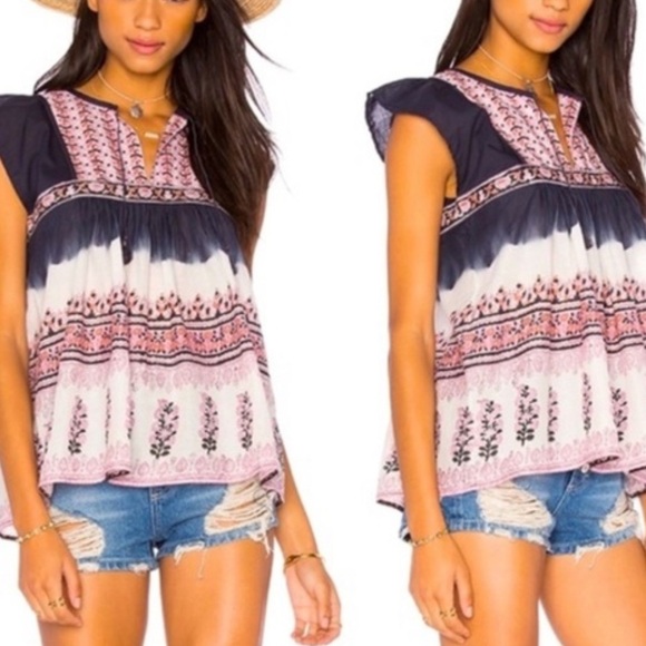 Ulla Johnson Top Dawn Blouse in Indigo, Size 4 - Picture 1 of 9